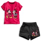 ชุดเสื้อกางเกง-Mickey_Minnie-คู่รัก-สีชมพู