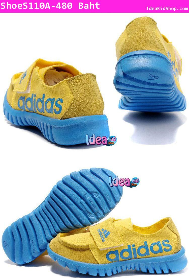 รองเท้าผ้าใบลำลอง Adidas เซอร์ๆ สีเหลือง