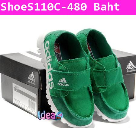 รองเท้าผ้าใบลำลอง Adidas เซอร์ๆ สีเขียว