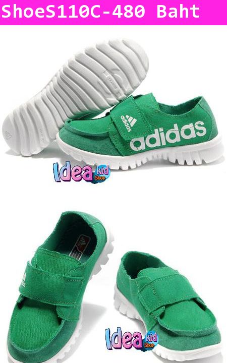 รองเท้าผ้าใบลำลอง Adidas เซอร์ๆ สีเขียว