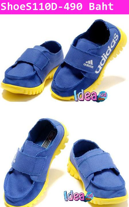 รองเท้าผ้าใบลำลอง Adidas เซอร์ๆ สีน้ำเงิน