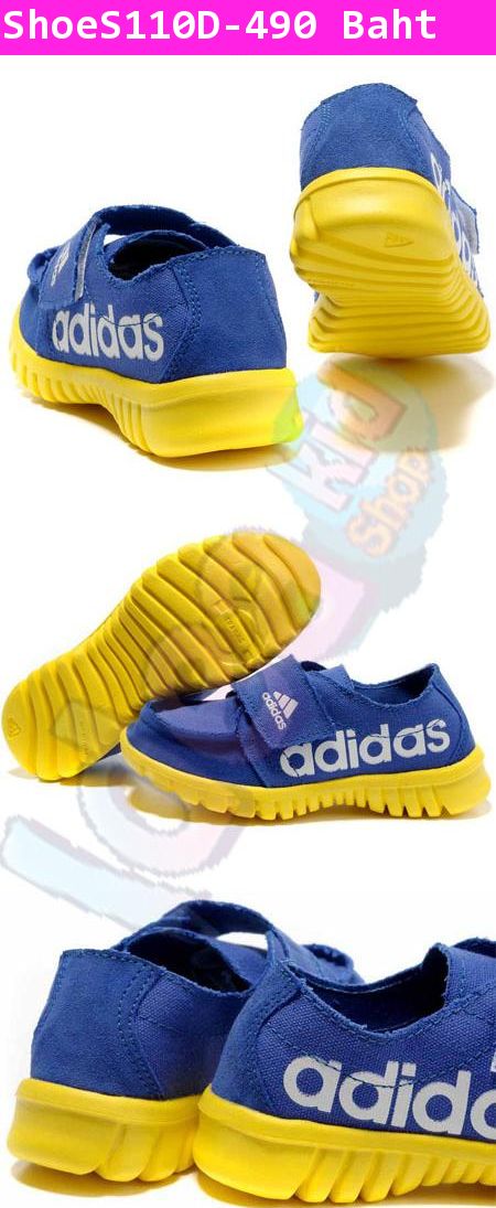 รองเท้าผ้าใบลำลอง Adidas เซอร์ๆ สีน้ำเงิน