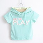 เสื้อแขนสั้นมีฮูด-PLAY-PASTAL-สีเขียวมิ้นท์