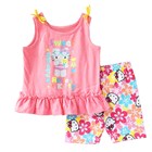 ชุดเสื้อกางเกง-Hello-Kitty-Blossom-สีชมพู