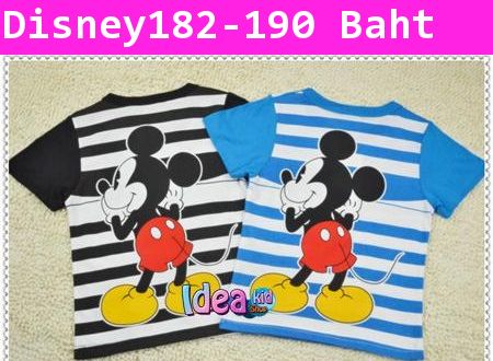 เสื้อแขนสั้น Mickey where are you สีฟ้า