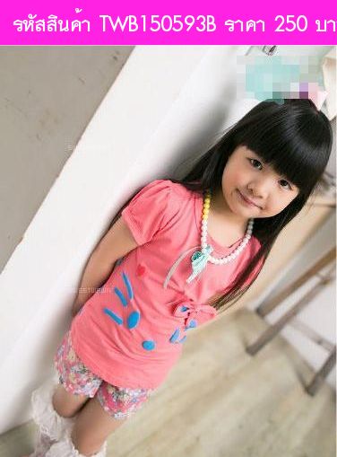 เสื้อแขนสั้น Hello Kitty ลายนูน สีชมพู(ไต้หวัน)