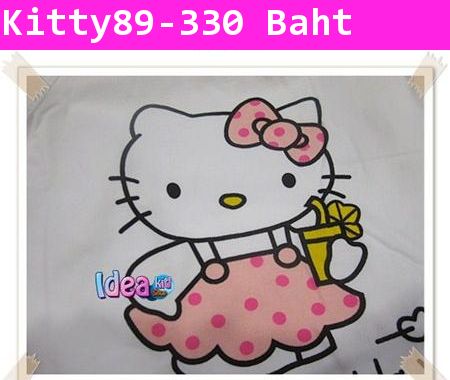 ชุดเสื้อกระโปรง Kitty วัยหวาน สีชมพู