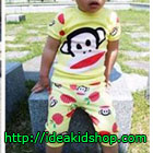 ชุดเสื้อกางเกง-Paul-Frank-ลิงหน้าใหญ่สีเหลือง