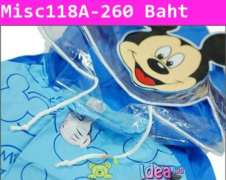 เสื้อคลุมกันฝน Disney ลาย Mickey Mouse สีฟ้า