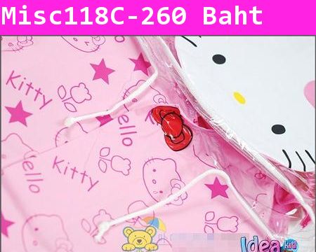 เสื้อคลุมกันฝน Disney ลาย Hello Kitty สีชมพู