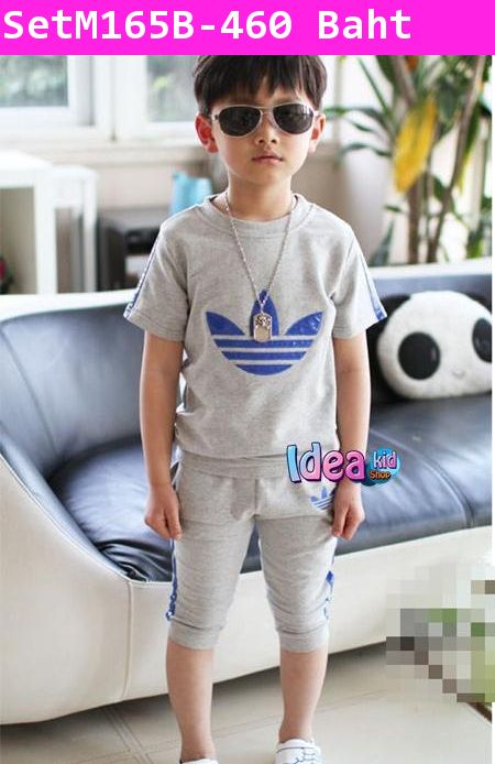 ชุดเสื้อกางเกง ADIDAS รุ่นจิ๋ว สีเทา