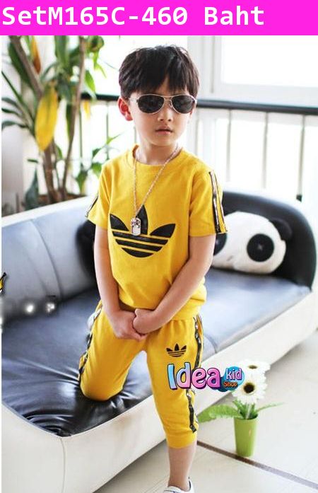 ชุดเสื้อกางเกง ADIDAS รุ่นจิ๋ว สีเหลือง