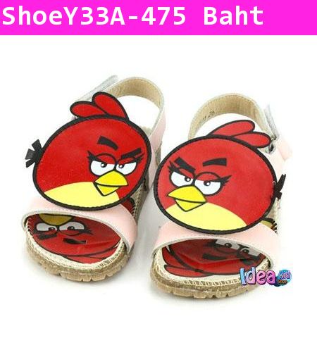 รองเท้ารัดส้น Angry Bird & Kitty 2in1 สีชมพู