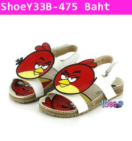 รองเท้ารัดส้น Angry Bird & Kitty 2in1 สีขาว