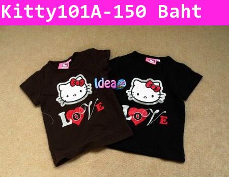 เสื้อยืด I love Kitty สีดำ