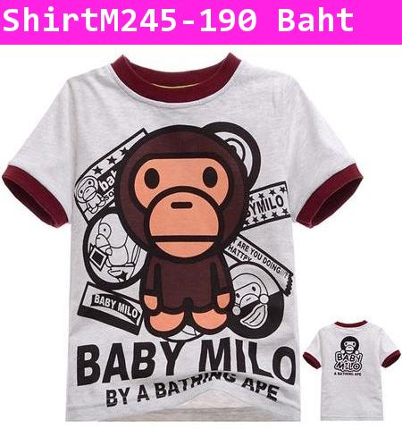 เสื้อยืด Milo bathing ape สีเทา