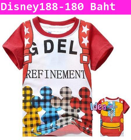 เสื้อยืด Mickey G del สีแดง