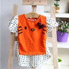 เสื้อแขนสั้น-Hello-Kitty-Polka-Dot-สีส้ม