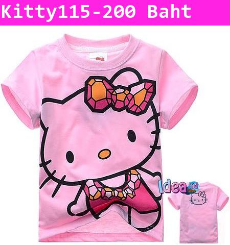 เสื้อแขนสั้น Kitty Diamond สีชมพู