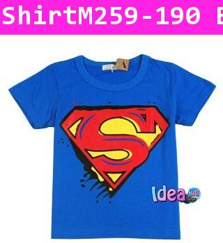 เสื้อยืด Cartoon Super Man S สีน้ำเงิน