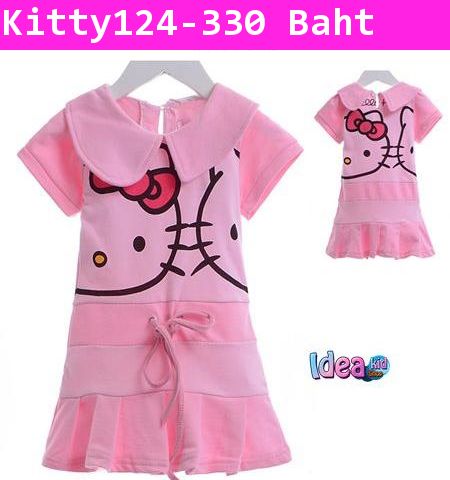 ชุดเดรส Hello Kitty Twin สีชมพู