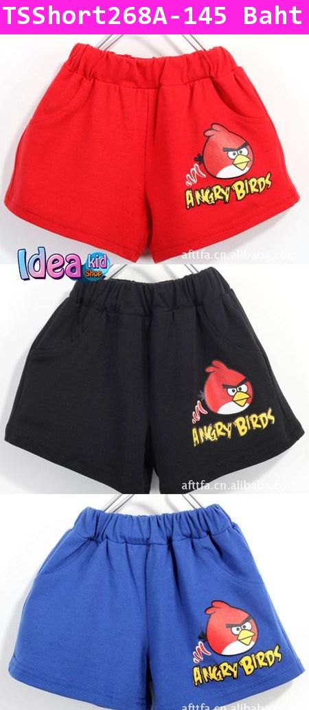 กางเกงขาสั้น Angry birds & Friend สีแดง