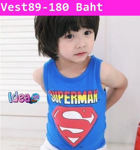 เสื้อกล้าม Hero Superman Super S สีน้ำเงิน