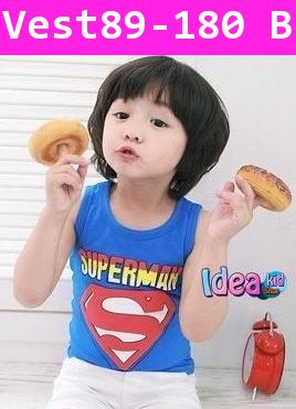 เสื้อกล้าม Hero Superman Super S สีน้ำเงิน