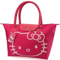 กระเป๋า-Kitty-สไตล์-Longchamp(ไซส์เล็ก)-สีชมพูเข้ม