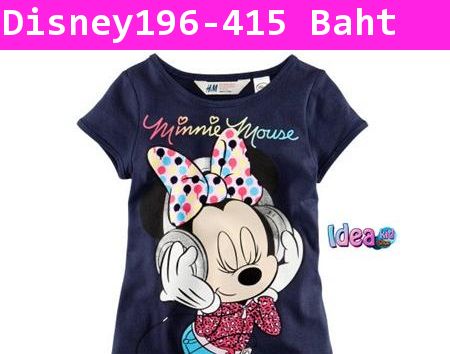 ชุดเสื้อกางเกง H&M Minnie of the music สีดำ