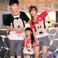 เสื้อครอบครัว-Mickey-Gang-พ่อแม่ไซส์-M-(แพค-3-ตัว)