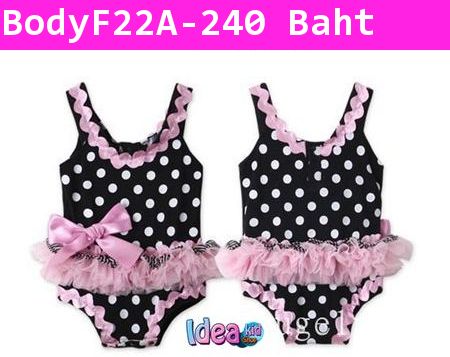 Bodysuit Sweet Dots สีดำ