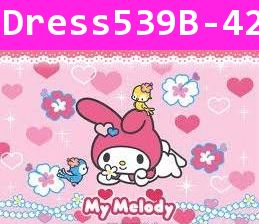 เดรสสีพื้นแขนยาว พร้อมเสื้อทับ My Melody สีชมพู