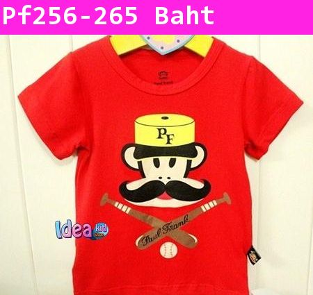 เสื้อยืด Paul Frank Baseball Team สีแดง