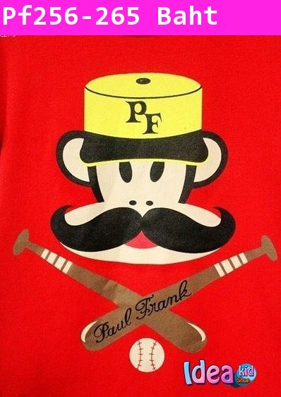 เสื้อยืด Paul Frank Baseball Team สีแดง