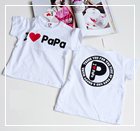 เสื้อยืดคอกลมสีขาว-I-Love-Papa-และมีลายด้านหลัง