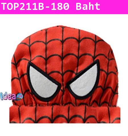 หมวกการ์ตูนแฟชั่น Spider man สีแดง