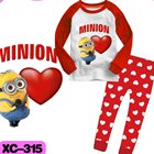 ชุดเสื้อกางเกง-Minion-Dave-Heart-สีขาว