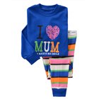 ชุดเสื้อกางเกง-I-Love-Mum-สีน้ำเงิน