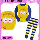 ชุดเสื้อกางเกง-Minion-แลบลิ้น-สีเหลือง