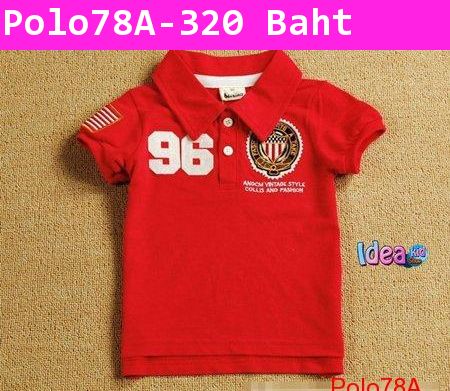 เสื้อโปโล 96 Fashion Sport สีแดง