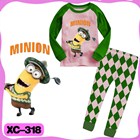 ชุดเสื้อกางเกง-Minion-ตีกอล์ฟ-สีชมพูเขียว