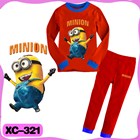 ชุดเสื้อกางเกง-Minion-Dave-สีแดง