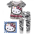 ชุดเสื้อกางเกง-Hello-Kitty-ลายม้าลาย-สีขาวดำ