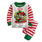 ชุดเสื้อกางเกง-Minnie-Mickey-Christmas-สีขาวแดง