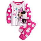 ชุดเสื้อกางเกง-Minnie-Polka-สีชมพูขาว