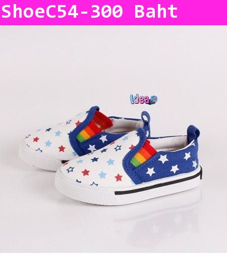 รองเท้าผ้าใบแบบสวม Rainbow Star สีรุ้ง