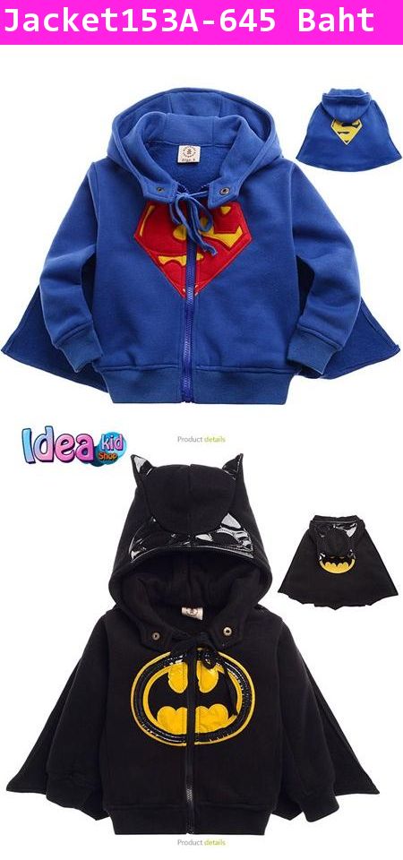 เสื้อกันหนาวขนนุ่ม Superman สีน้ำเงิน