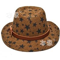 หมวกสาน-Cowboy-Star-สีน้ำตาลเข้ม