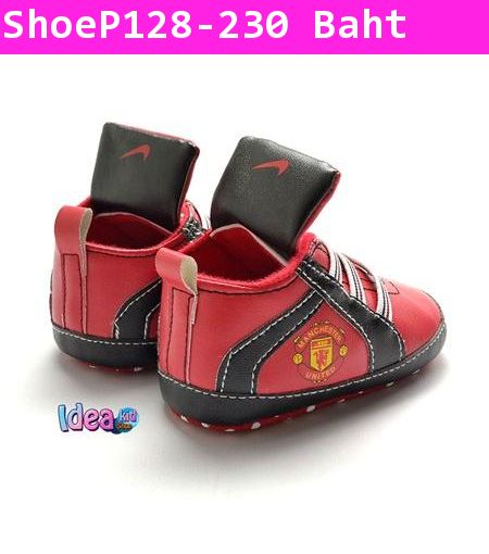 รองเท้าเด็กหัดเดินสาวกปีศาจแดง Man U สีแดง